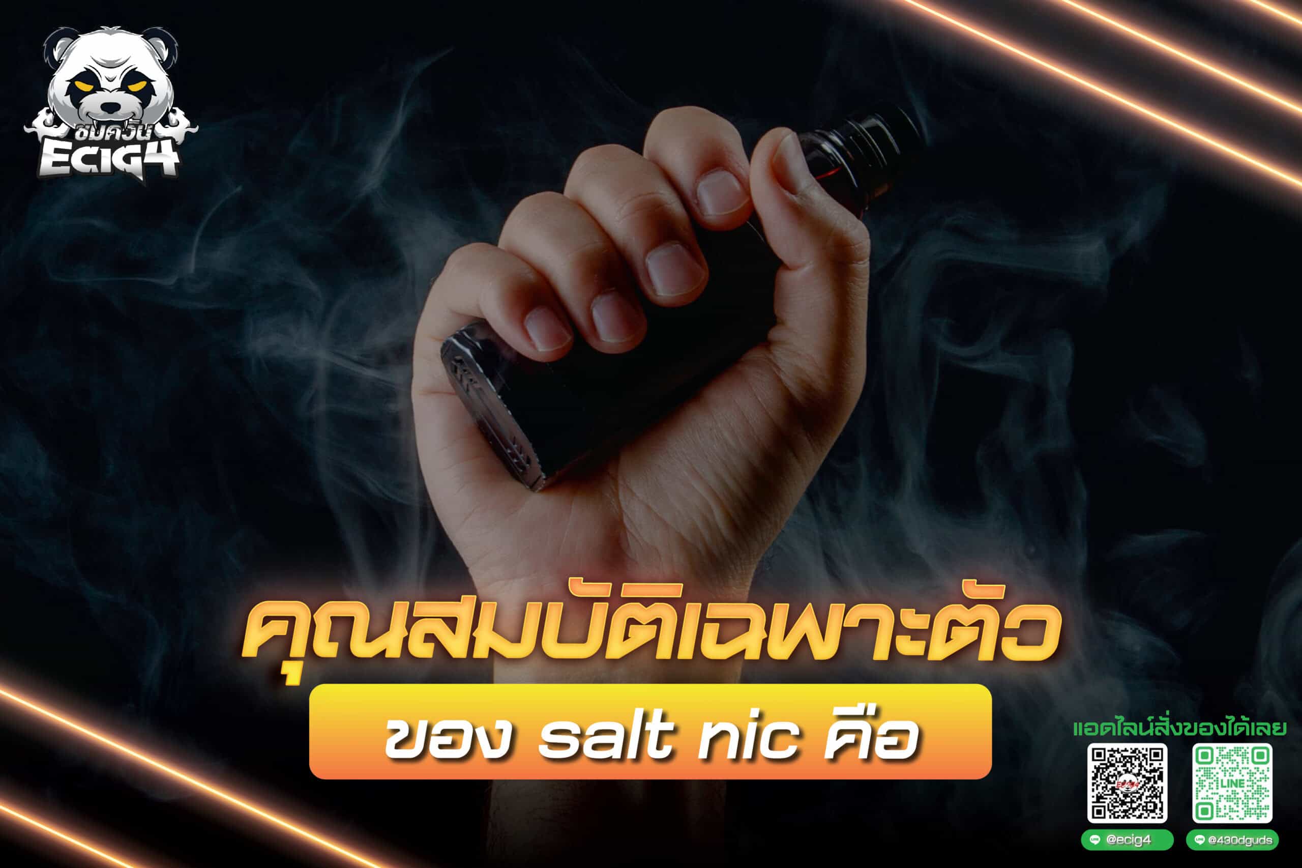 คุณสมบัติเฉพาะตัวของ salt nic คือ 